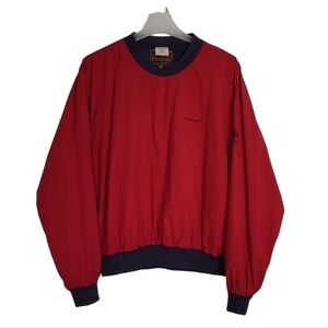 PROQUIP Golf Long Sleeve V-neck Pullover Red Lined Large